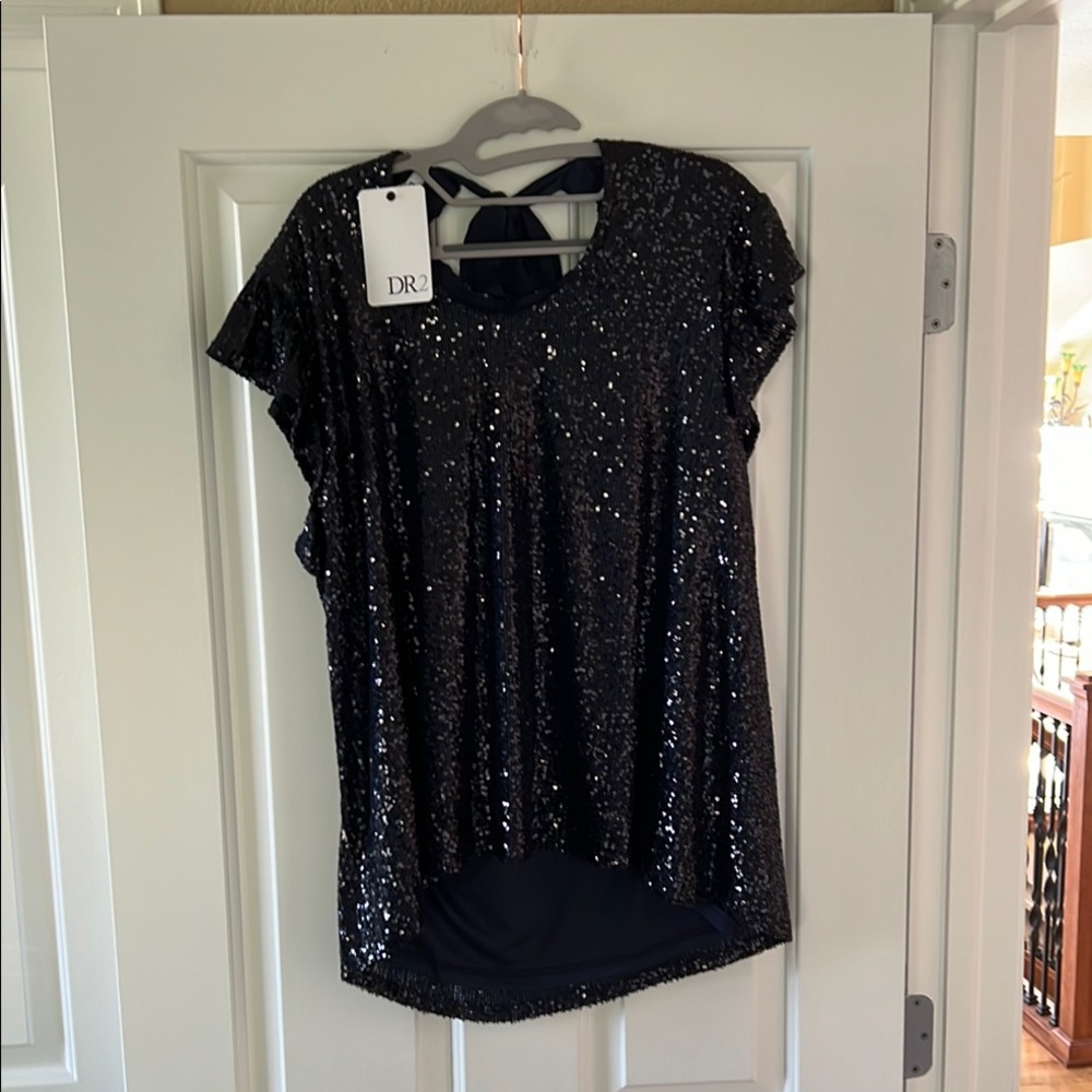 DR2 Black Sequin Blouse